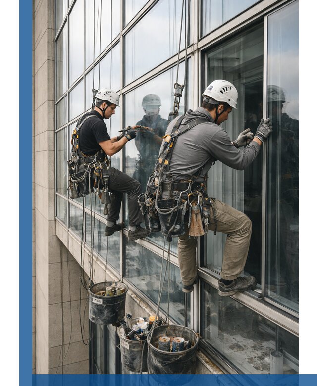 Ремонт витражных конструкций и фасадного остекления в Скопине