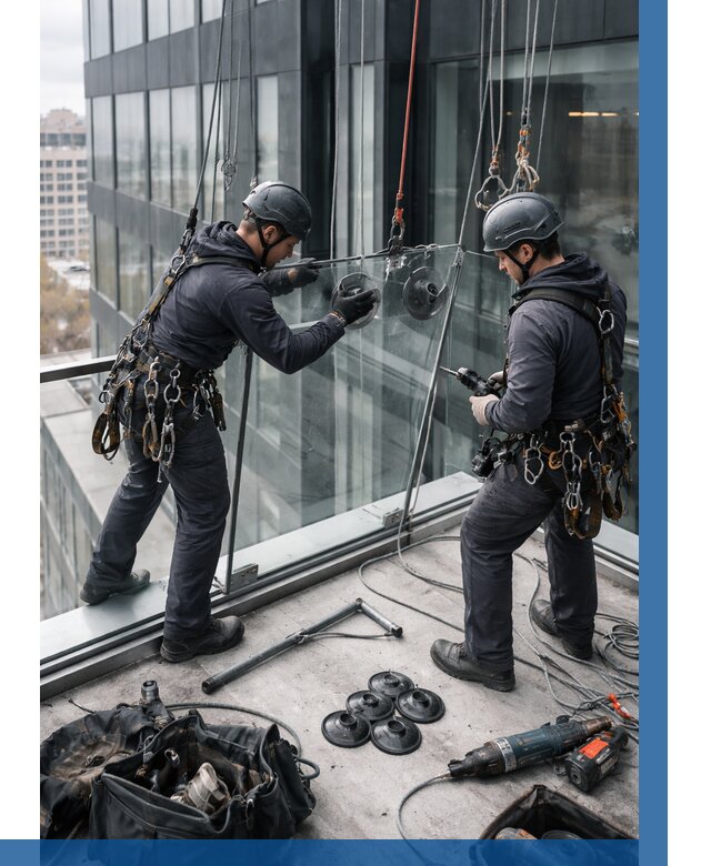 Монтаж стеклянных ограждений в Скопине от 2605 р. | ВЫСОТНИК-Скп