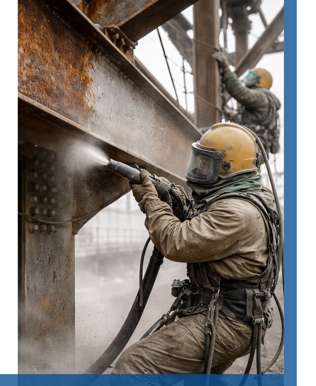 Пескоструйная очистка металлоконструкций в Скопине по 625 р.  ВЫСОТНИК-Скп