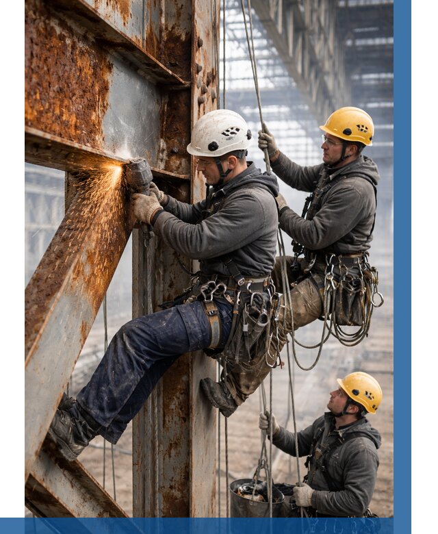 Зачистка металла от ржавчины в Скопине от 365 р. | ВЫСОТНИК-Скп