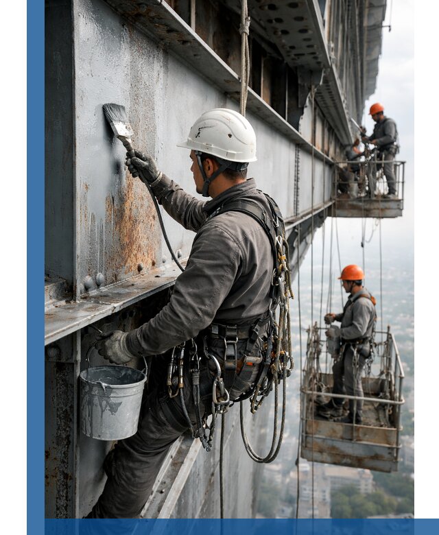 Покраска металлоконструкций на высоте в Скопине профессионально