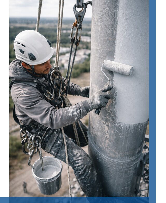 Покраска мачт связи под ключ в Скопине от 886 р. | ВЫСОТНИК-Скп