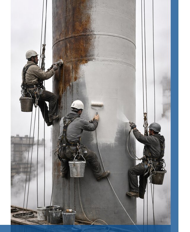 Покраска дымовых труб в Скопине от 8858 р. | ВЫСОТНИК-Скп