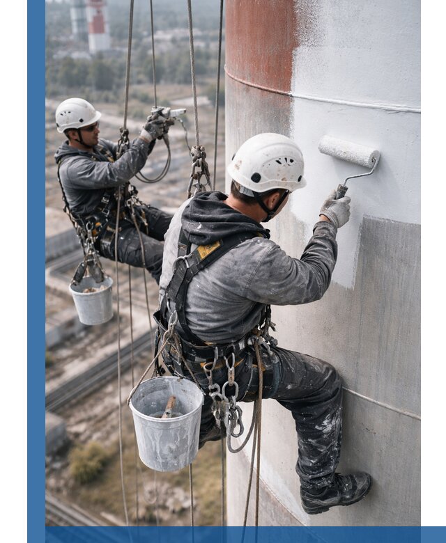 Покраска дымовых труб в Скопине: антикоррозийная защита и восстановление