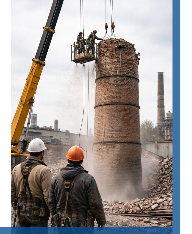 Демонтаж дымовой трубы в Скопине от 93789 р. | ВЫСОТНИК-Скп, смета