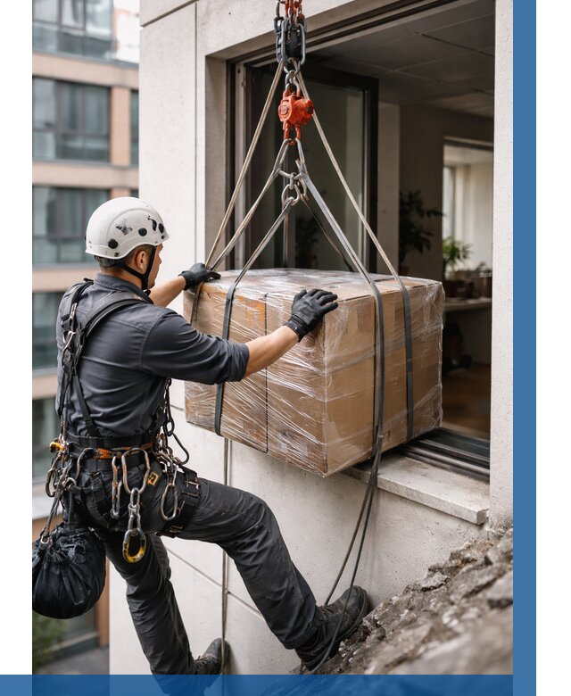 Подъем груза через окно в Скопине от 4689 р. | ВЫСОТНИК-Скп