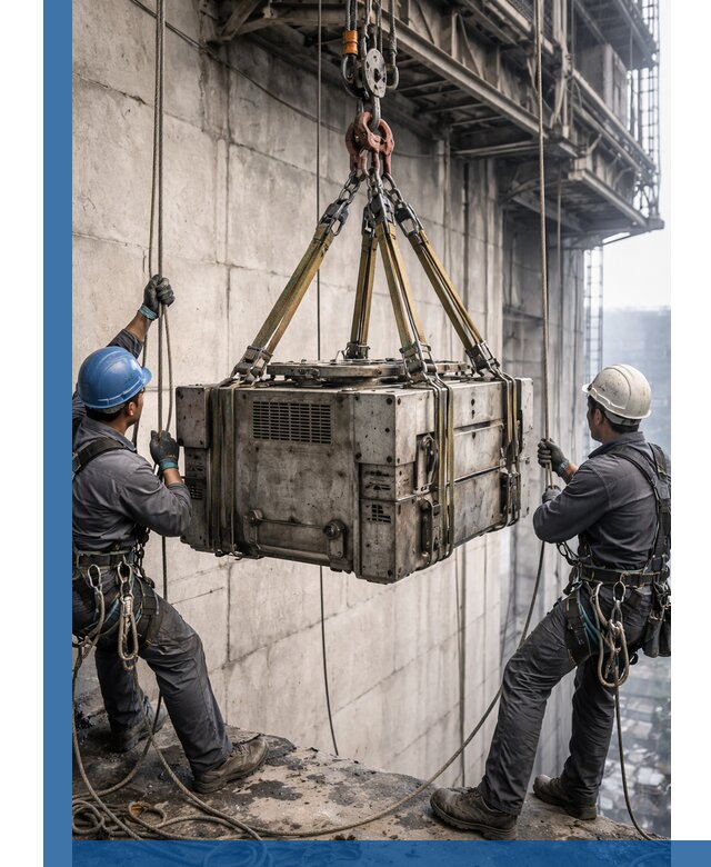 Такелажные работы на высоте, подъем и монтаж грузов в Скопине