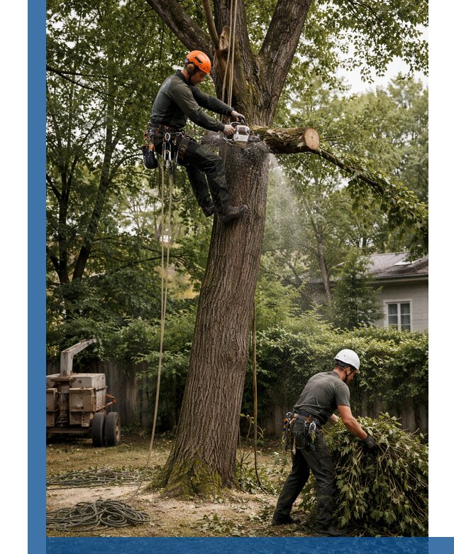 Кронирование деревьев в Скопине, безопасная высотная обрезка