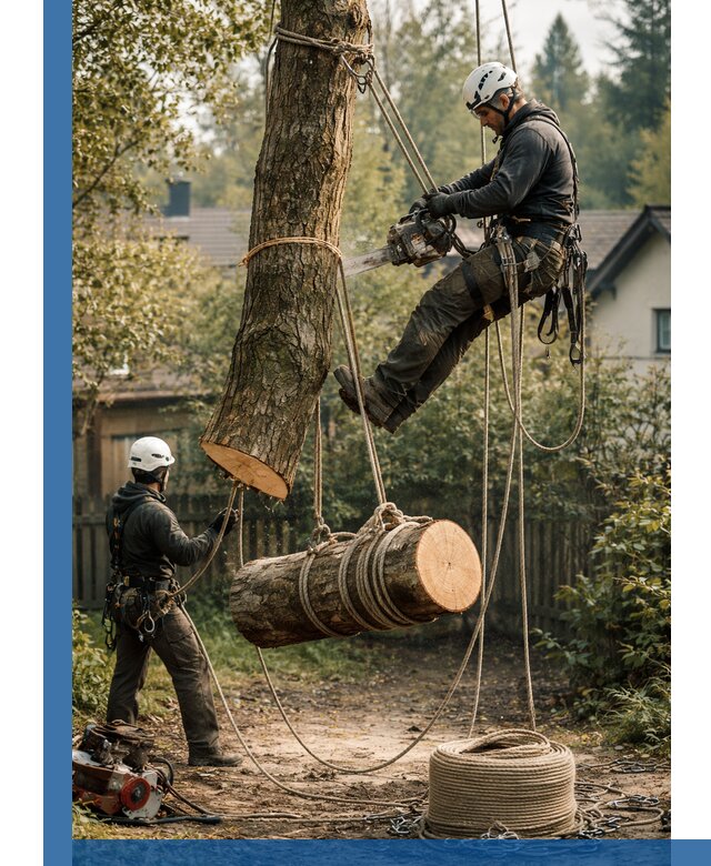 Валка деревьев частями в Скопине, безопасно и аккуратно