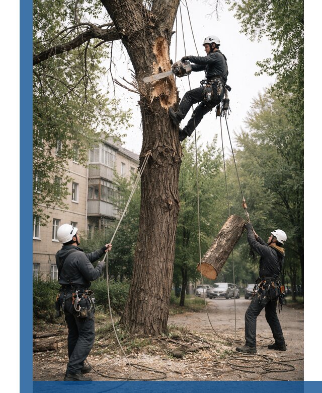 Срочное удаление аварийных деревьев в Скопине с гарантией безопасности